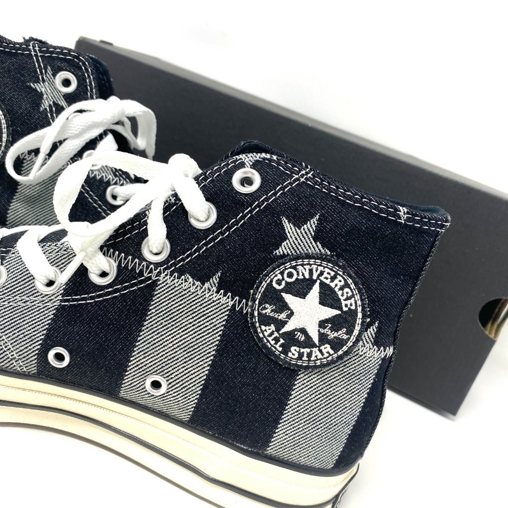 💖MEGA SALE💖CONVERSE Women AdVulc Chuck 70 Hi Top Stripes Black Canvas 167709C - Picture 3 of 9